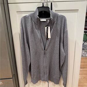 Projek Raw Men’s Long Sleeve Full Zip Mock Neck Sweater, XL